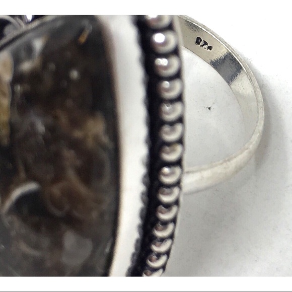 🛑SOLD🛑 Sterling Silver Fossil Ring - Picture 3 of 5